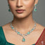 Halo & Mint Stone Link Jewelry Set – Rs. 3250