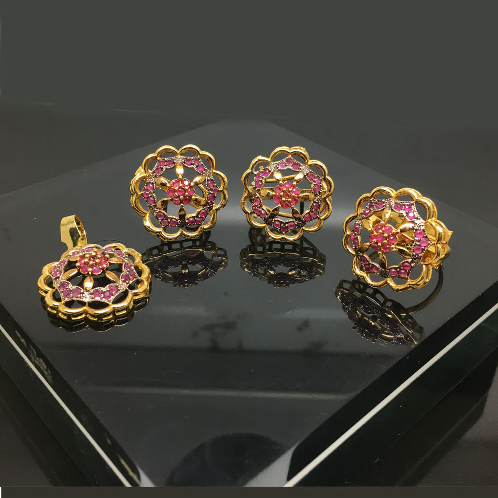 Stunning Traditional Coral Locket Set