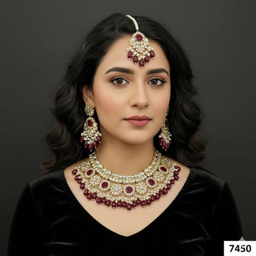 Mirror Work Kundan Choker Set – Rs. 7450