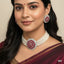 Classic Pearl Choker Set with Ruby & CZ Center – Rs. 2650