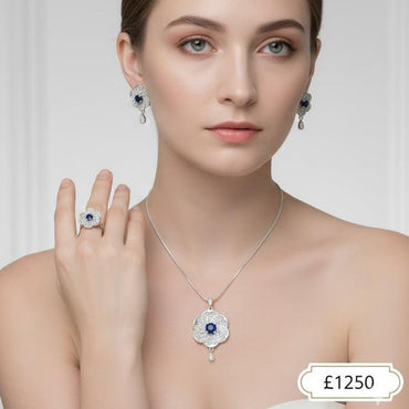 Orchid Blossom Amethyst Floral Set – Rs. 1,250