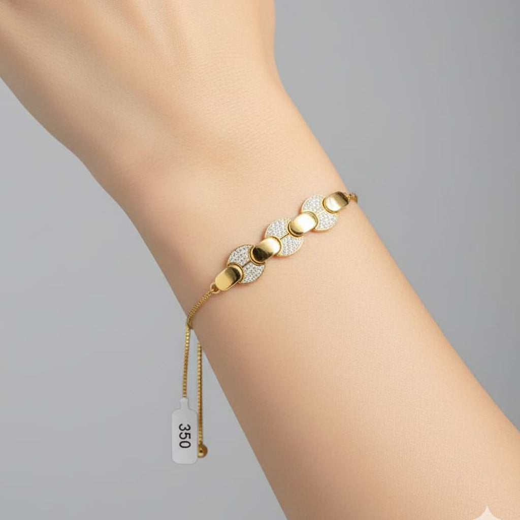 The “Eclipse” Diamond Look Gold Bracelet – Rs. 350