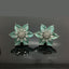 Exquisite American Diamond Flower Stud Earrings