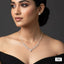 Diamond Look V-Shape Necklace Set – Rs. 700
