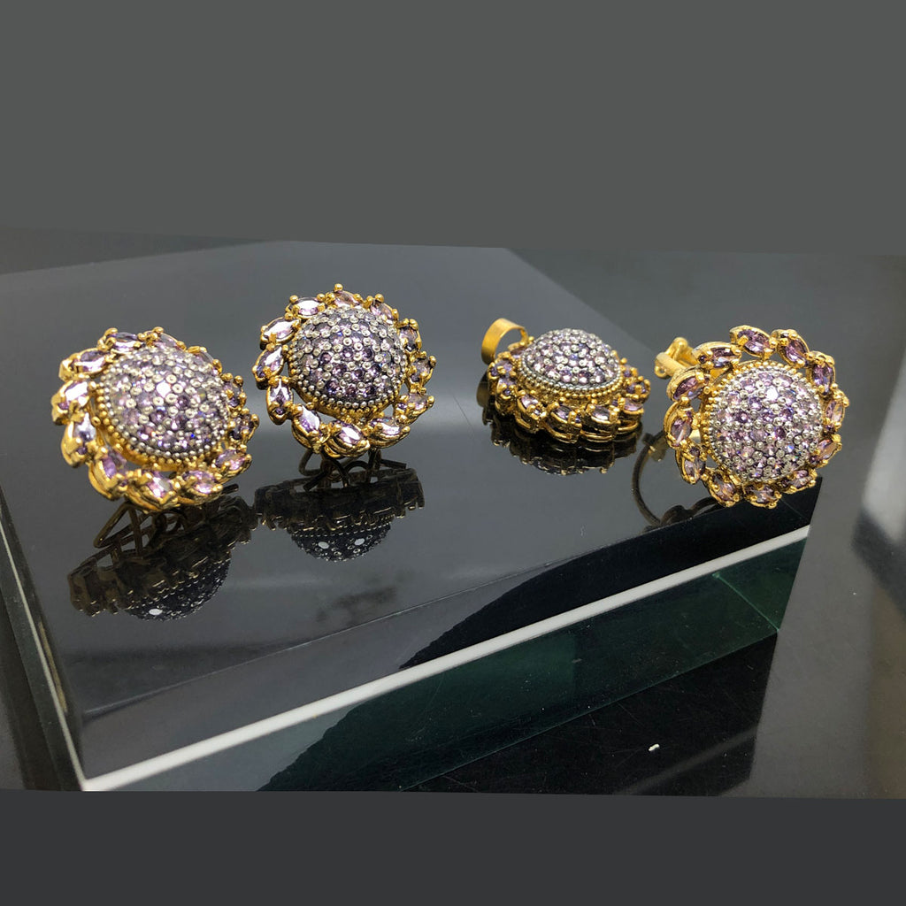 Amethyst Bloom Locket Set