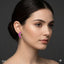 Contemporary Half-Hoop Pave Stud Earrings – Rs. 350