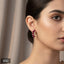 Contemporary Half-Hoop Pave Stud Earrings – Rs. 350