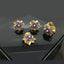 Golden Floral Diamond Locket Set