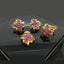 Golden Floral Diamond Locket Set