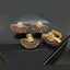 Golden Fan-Shaped Diamond Locket Set