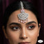 High-End CZ Fan Shape Tikka with Pink Drops – Rs. 2,350