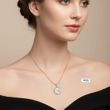 Minimalist Nature Inlay Pendant Necklace – Rs. 1,450