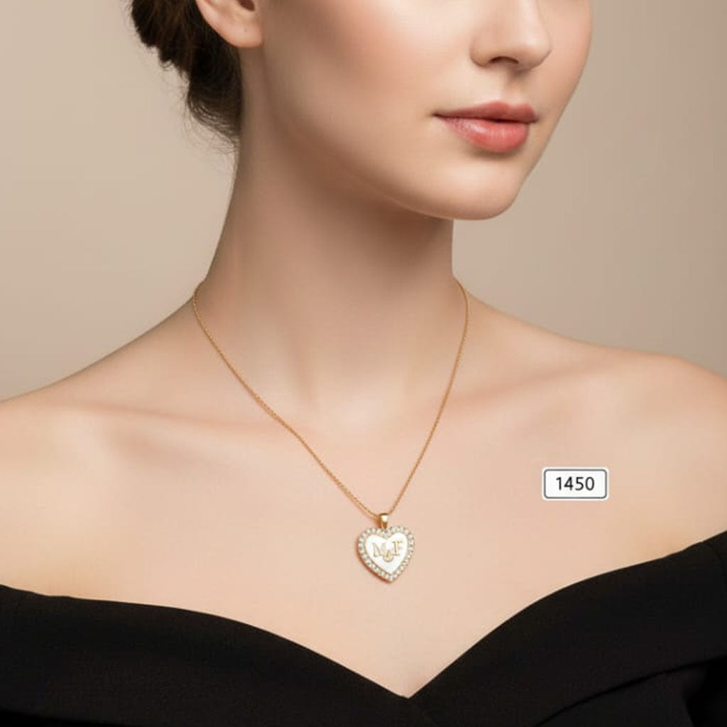 Custom Engraved Initial Heart Locket Necklace – Rs. 1,450