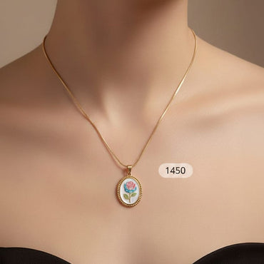 Romantic Botanical Flower Charm Necklace – Rs. 1,450
