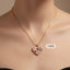 Enamel Flower Scene Heart Charm Necklace – Rs. 1,450