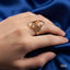 Artisan Gold Tone Real Flower Resin Statement Ring – Rs. 1,850