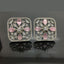 Elegant Square American Diamond Stud Earrings with Starburst Design