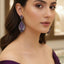 Marquise Purple & White Crystal Earrings – Rs. 3,150