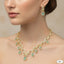 Mint Green Swirl Gold Necklace Set – Rs. 3,450