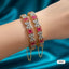 Luxurious Gold Tone & Gemstone Stackable Bangles (Set of 2) – Rs. 3,950