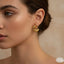 Artisan Wire Wrap Gold Stud Earrings – Rs. 750