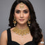 Grand Bridal Mesh Weave Gold Choker, Jhumki & Tikka Set – Rs. 6,950