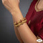 Antique Gold Bangle Set with Ruby & Emerald Beads – Rs. 2,050