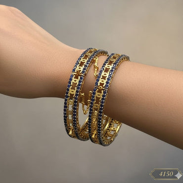 Openwork Blue Stone Kadas (Pair) – Rs. 4,150