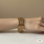 Sculptural Cage Design Gold Cuff – Rs. 1,550