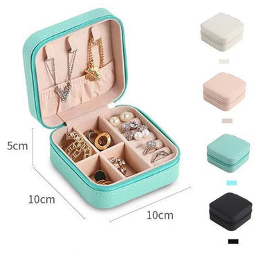 Jewelry Organizer Leather Square  Box