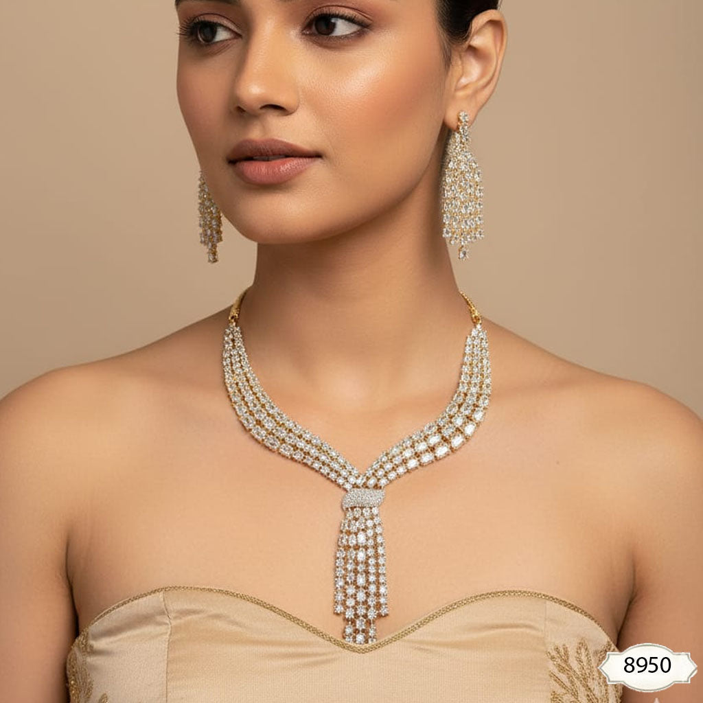 Grand Baguette Tassel & Layered Chevron Set – Rs. 8,950