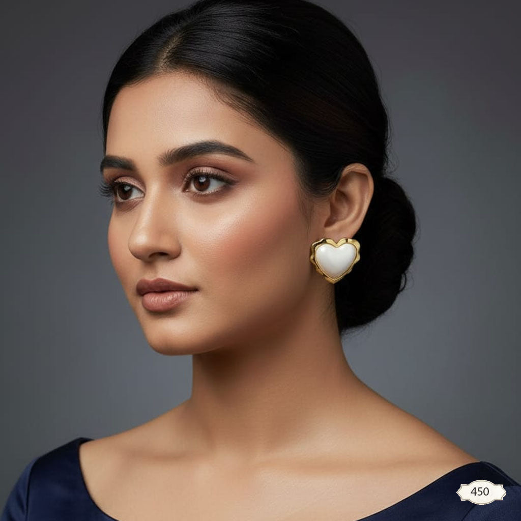 Valentine Heart Motif Studs – Rs. 450