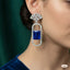 Gala Fan Arch & Geometric Rectangle Earrings – Rs. 3,450