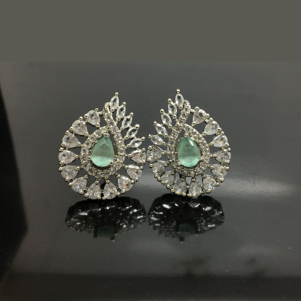 Elegant Teardrop American Diamond Stud Earrings