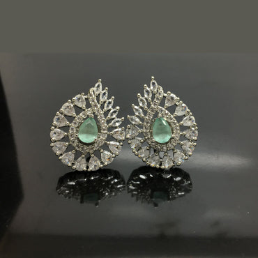 Elegant Teardrop American Diamond Stud Earrings