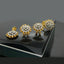 Floral Crystal Gold-Plated Locket Set with Matching Earrings