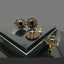 Handcrafted Gold-Plated Floral Locket Set with Earrings