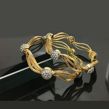 Traditional Jadau Bangles Set for Festive Occasions