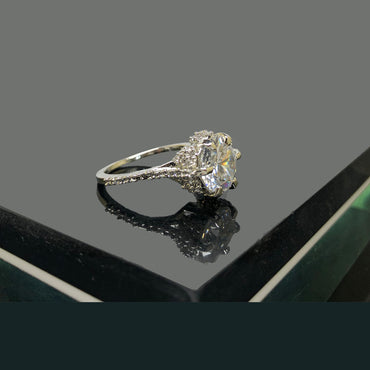 Classic Solitaire Crystal Silver Ring - Rs. 900