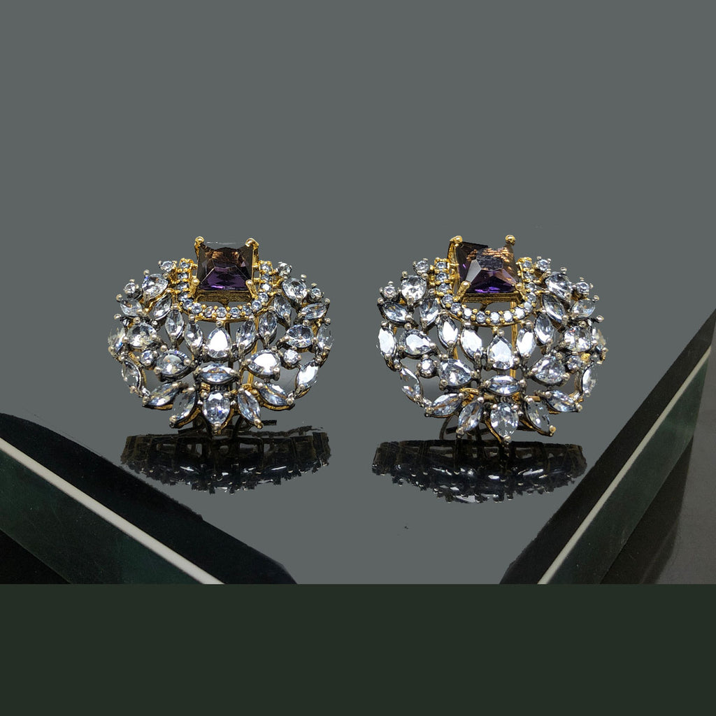 Vintage Earrings with Gold Embellishments