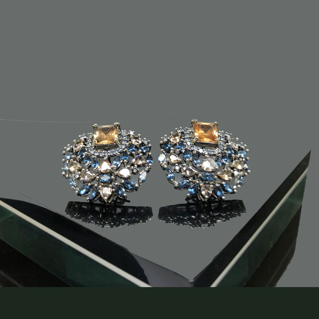 Vintage Earrings with Gold Embellishments