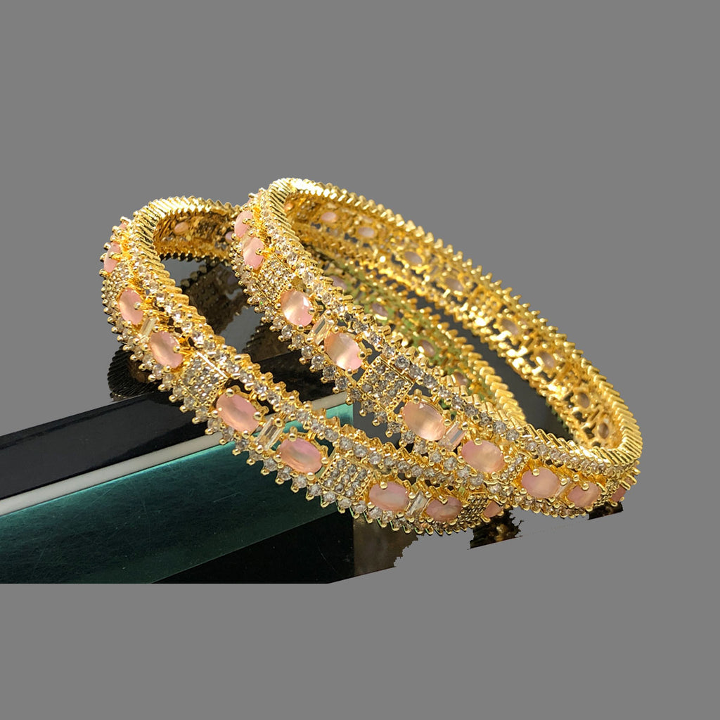 Lightweight Bangles – Sparkling American Diamond Detailing