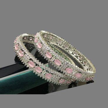 Lightweight Bangles – Sparkling American Diamond Detailing