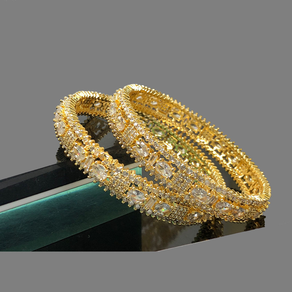 Lightweight Bangles – Sparkling American Diamond Detailing