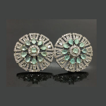 Sunburst American Diamond Stud Earrings