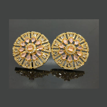 Sunburst American Diamond Stud Earrings
