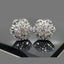 Gold-Plated Floral Crystal Stud Earrings