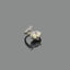 Elegant Teardrop Adjustable Silver Ring – Dazzling Dual Crystal Design
