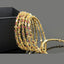 Gold-Plated Ruby & Crystal Studded Bangles Set