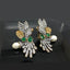 Exquisite Parrot Design Crystal Traditional Earrings with Pearl Drop